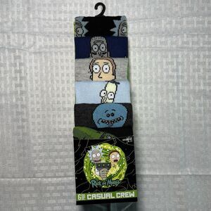 Rick and Morty Socks 6 Pair Crew Socks Shoes Size 8-12 Adult Swim Casual Crew